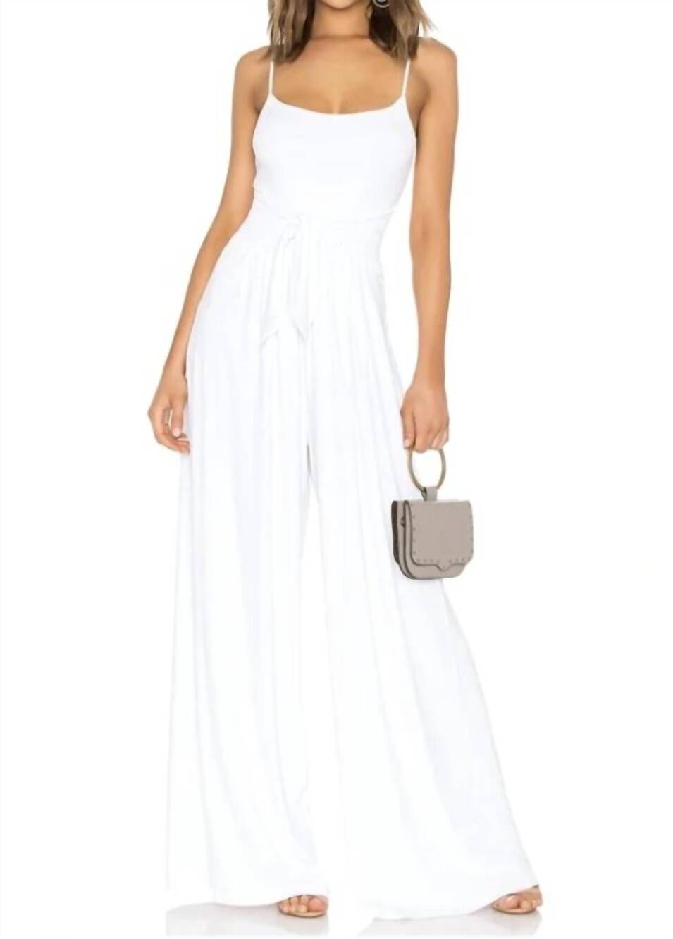 NEW SUSANA MONACO slip top jumpsuit in sugar